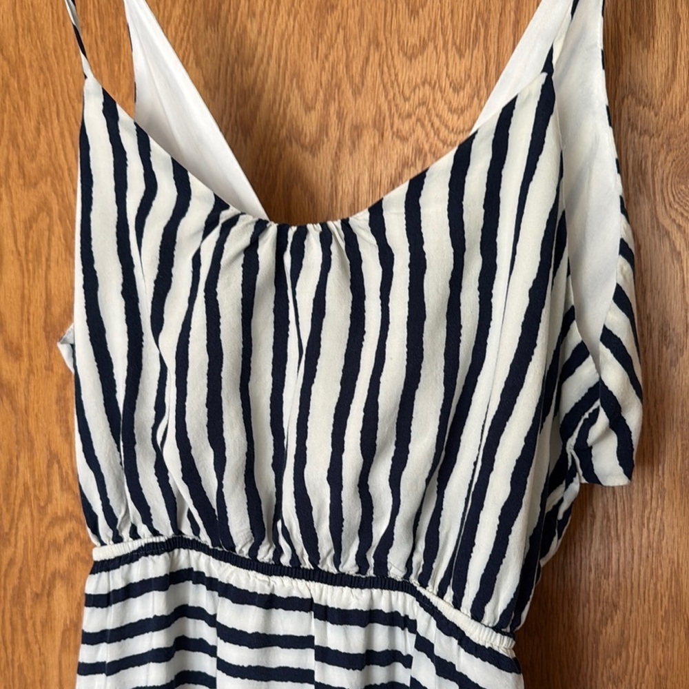 Forever 21 Navy and White Striped Maxi Dress size S - Picture 3 of 7